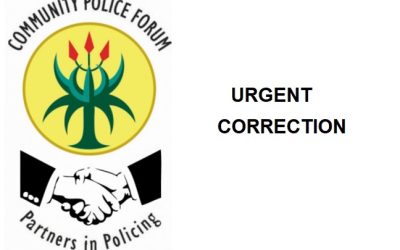 Visible Policing date urgent correction!